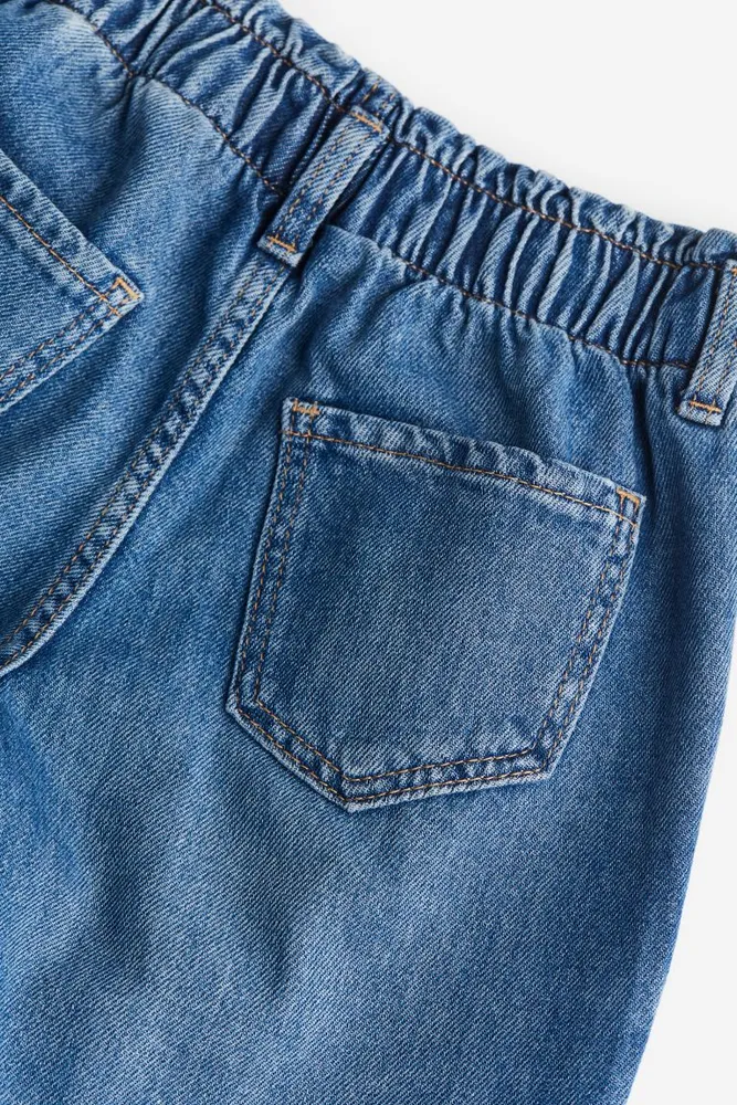 Wide Leg Paper-bag Jeans