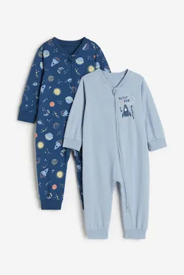 Lot de 2 pyjamas à motif en coton