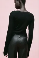 Flared Leather Pants