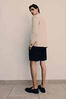 Regular Fit Linen Shorts