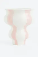 Striped Stoneware Vase