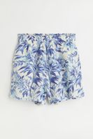 H&M+ Wide-cut Linen-blend Shorts
