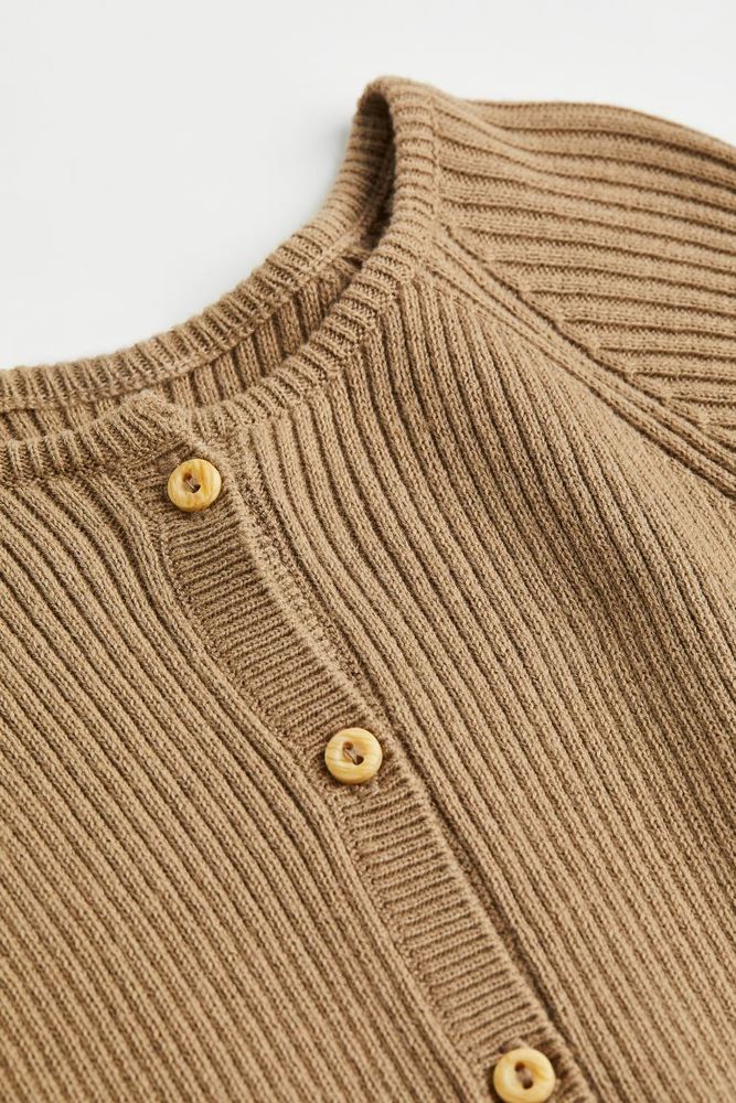 Rib-knit Cotton Romper Suit