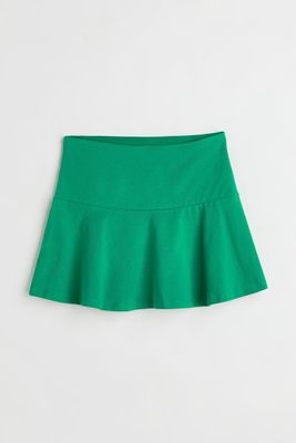 Flared Cotton Jersey Skirt