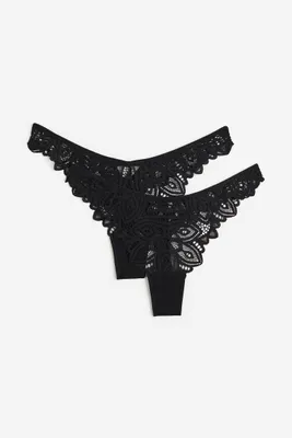 2-pack Lace Thong Briefs