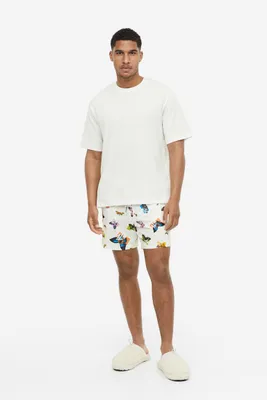 Patterned Pajama Shorts
