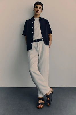 Relaxed Fit Linen Pants