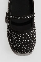 Stud-Detail Ballet Flats