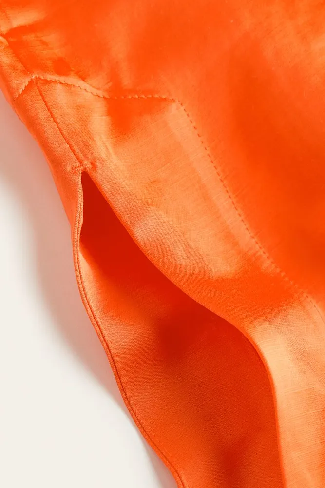 Satin Kaftan Dress