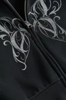 Print-motif Hooded Jacket