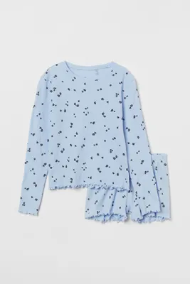 Pyjama côtelé en coton