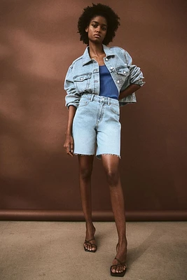 Denim Bermuda Shorts