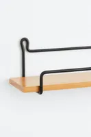 Metal and Wood Wall Shelf