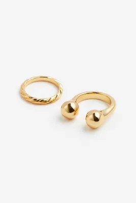 2-pack Gold-plated Rings