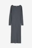 Silk-blend Rib-knit Dress