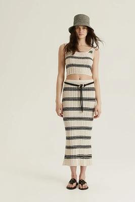 Rib-knit Pencil Skirt