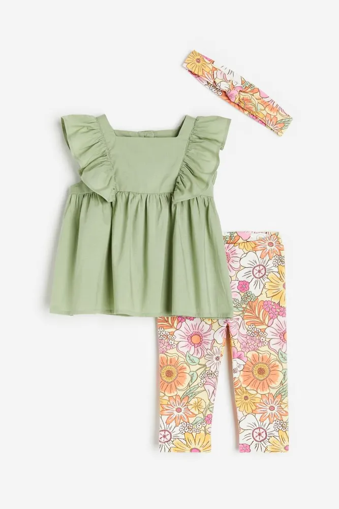 Printed cotton leggings in multicoloured - ERL Kids