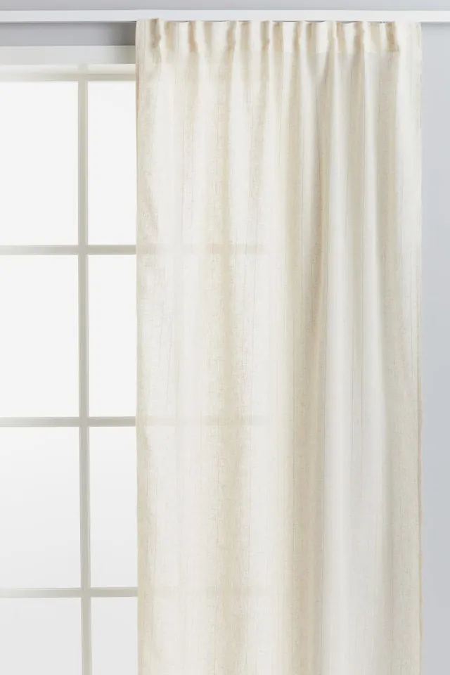 2-pack Multiway Patterned Linen-blend Curtains