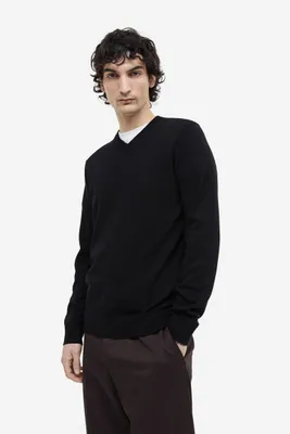 V-neck Cotton Sweater