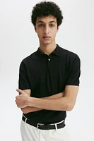 Slim Fit Silk-blend Polo Shirt