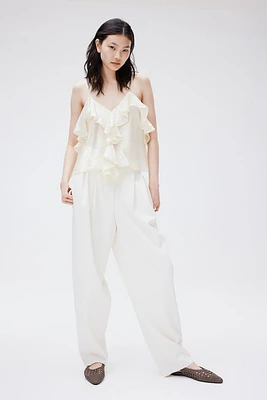 Flounce-trimmed Camisole Top