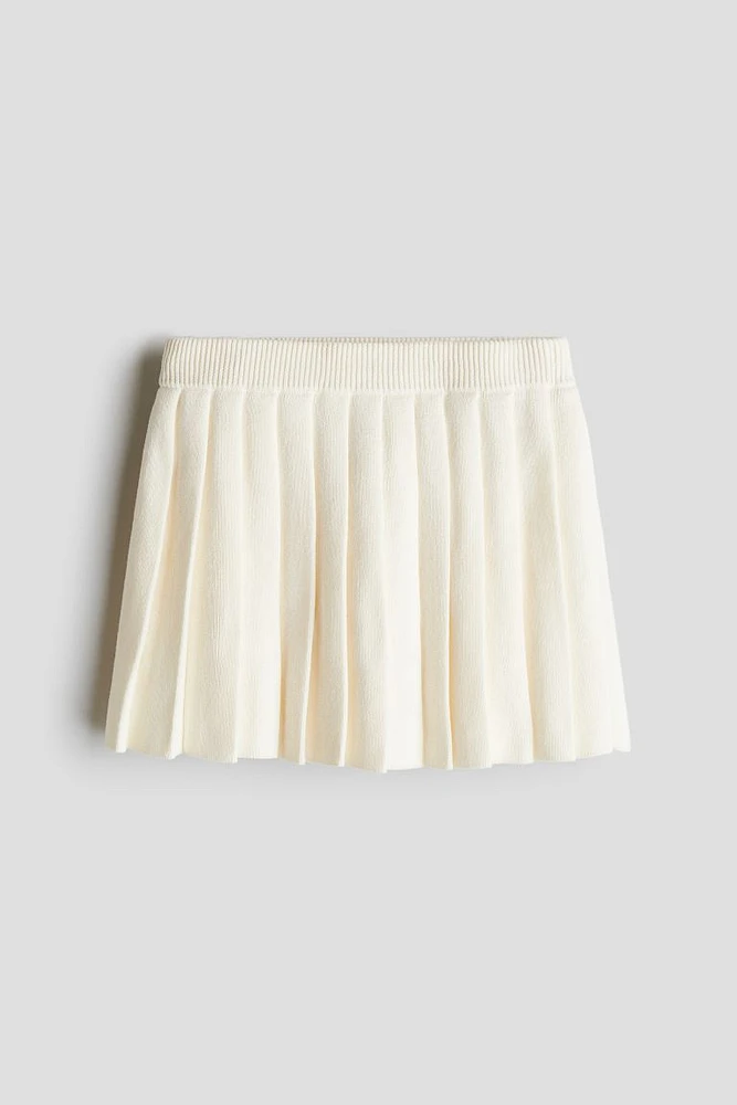 Fine-knit Cotton Skirt