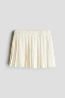 Fine-knit Cotton Skirt