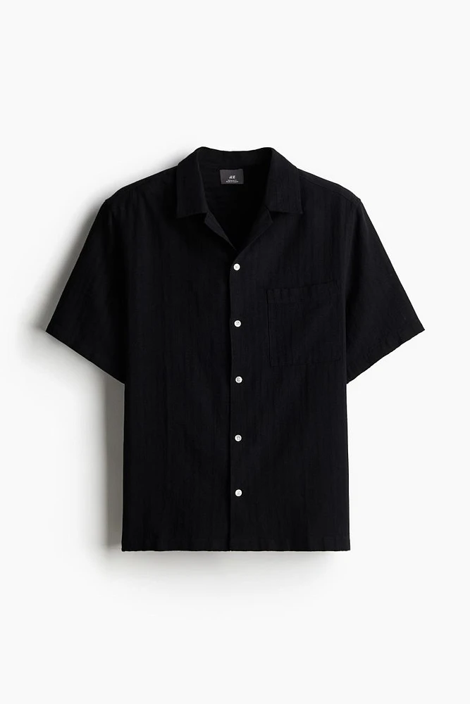 Regular Fit Linen-blend Resort Shirt