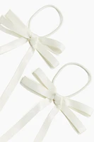 2-pack bow-detail hair elastics