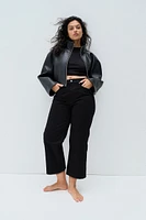 Curvy Fit Wide High Cropped Jeans