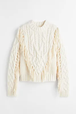 Fringe-trimmed Sweater