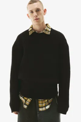 Loose Fit Rib-knit Sweater