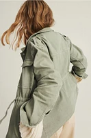 Drawstring-waist Shacket