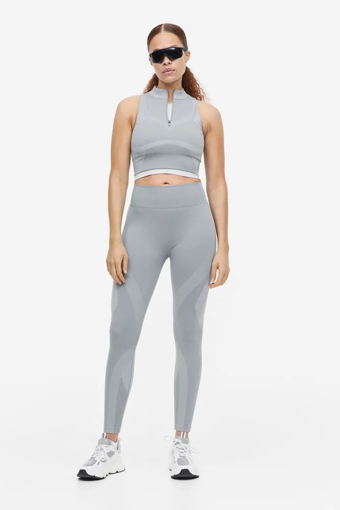 DryMove™ Seamless Sports tights - Dark grey - Ladies