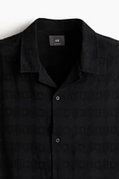 Regular Fit Jacquard-weave Resort Shirt