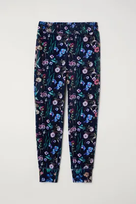 Patterned Velour Joggers