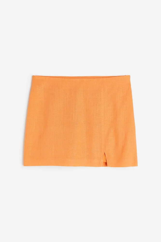 Linen-blend Mini Skirt