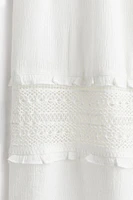 Lace-inset Crêpe Pants