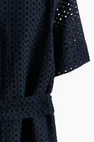 Eyelet Embroidered Shirt Dress