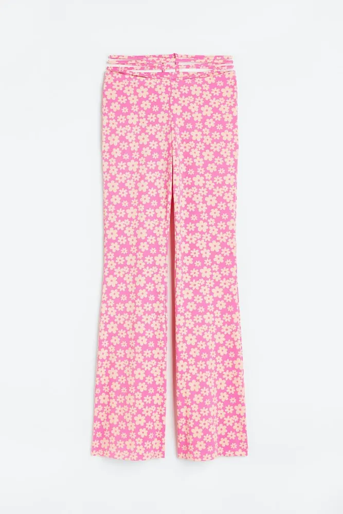 flared legging  lila /pink bloemen - Madameliz X  --  sustainable, comfort & tall