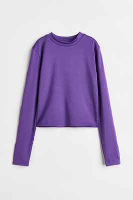 Short Ribbed Cotton Jersey Top