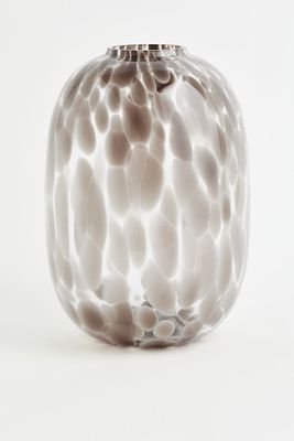 Large Patterned Glass Vase