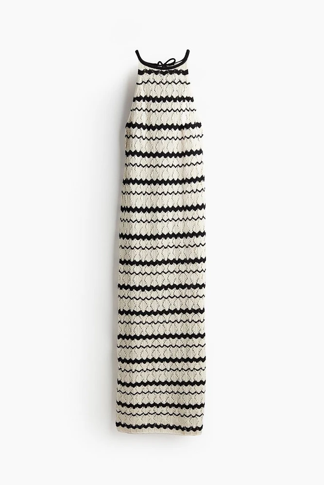 Long Pointelle-knit Dress