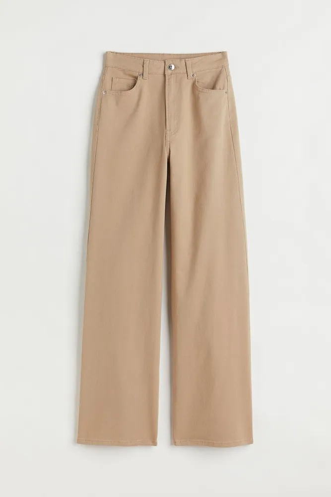 H&M Wide-leg Twill Pants