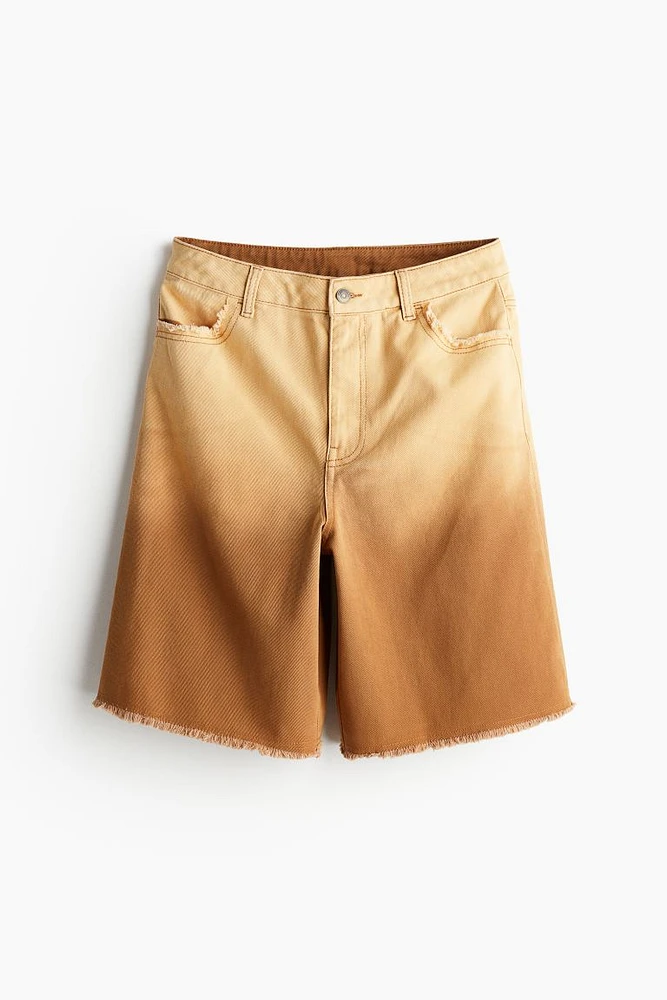 Frayed-edge Bermuda Shorts