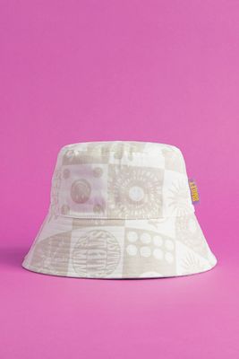 Patterned Cotton Twill Bucket Hat