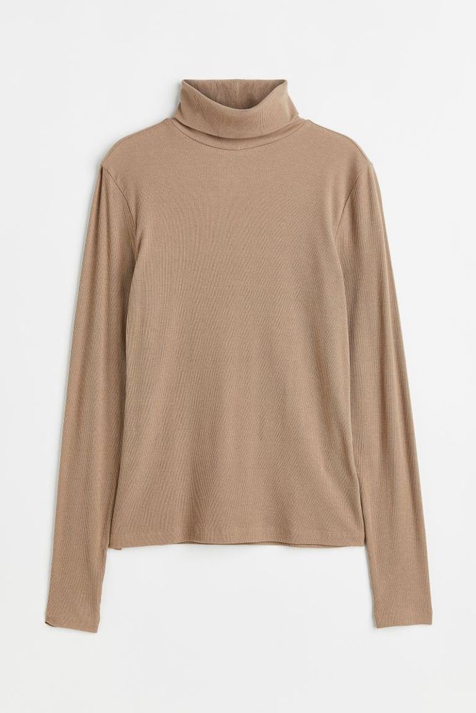 Modal-blend Turtleneck Top