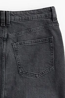 Frayed-edge Denim Skirt