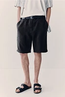 Regular Fit Linen Shorts