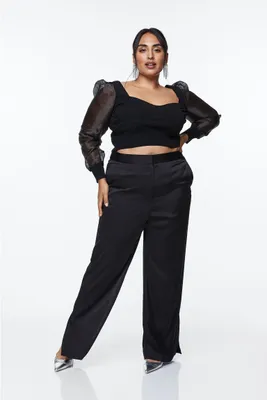Puff-sleeved Top
